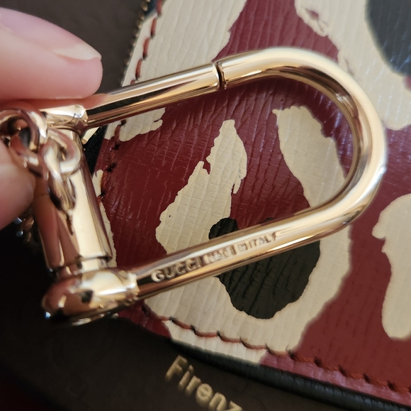 Gucci Leopard Print Betty Card Holder Wallet Keychain - Picture 4 of 9